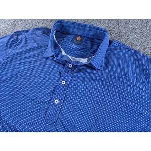 Donald Ross Sport Mens XXL Blue Micro Dot Performance Golf Polo Shirt SS